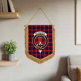 McCracken Tartan Crest Wall Hanging Banner - Wood Pole